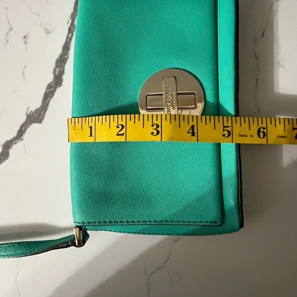 Kate Spade Sally Newberry Lane Turquoise Saffiano Crossbody Bag New Preppy